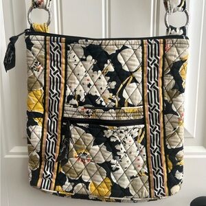 Vera Bradley Black and Yellow Floral Crossbody Bag